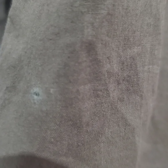 H&M dark khaki long button down tunic w roll up sleeve size 2 - Picture 6 of 6